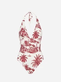 MC2 Saint Barth Marylin One-piece Swimsuit With Toile De Jouy Print | AI CO-CREATED DESIGN BY RICKDICK - POWERED BY RED-EYE