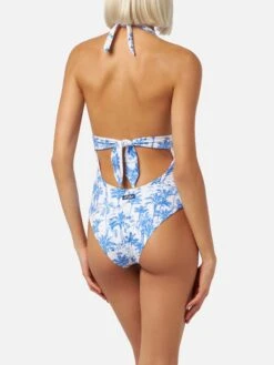 MC2 Saint Barth Marylin One-piece Swimsuit With Toile De Jouy Print -MC2 Saint Barth Shop UID MARN00102774H ONEPIECE WHITE 2