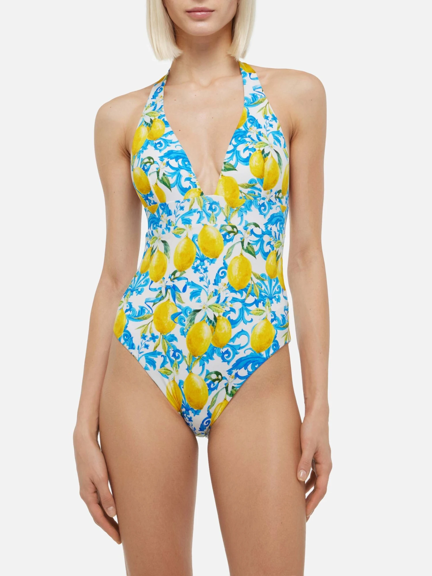 MC2 Saint Barth Marylin One-piece Swimsuit With Majolica Print 4 MC2 Saint Barth Marylin One-piece Swimsuit With Majolica Print - Image 2