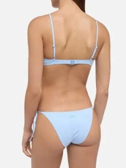 MC2 Saint Barth Virgo Light Blue Classic Swim Briefs- May Light Blue Scoop Bralette Top -MC2 Saint Barth Shop UID MAY000100099H WOMAN TOPBIKINI SKY PLAIN.COLOR MC2 3