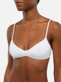 MC2 Saint Barth Scoop Bralette Bikini May Naomi In White With Cheeky Swim Briefs -MC2 Saint Barth Shop UID MAY000100136H WOMAN TOPBIKINI WHITE PLAIN.COLOR MC2 2