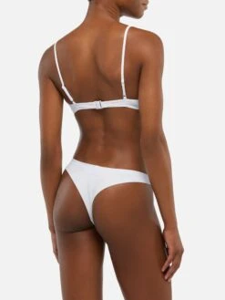 MC2 Saint Barth Scoop Bralette Bikini May Naomi In White With Cheeky Swim Briefs -MC2 Saint Barth Shop UID MAY000100136H WOMAN TOPBIKINI WHITE PLAIN.COLOR MC2 3