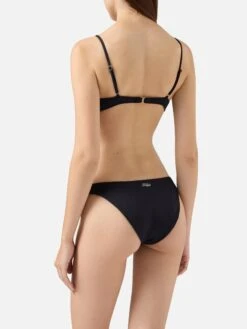 MC2 Saint Barth Bralette Bikini May Elise In Black With Classic Swim Briefs -MC2 Saint Barth Shop UID MAY0001E4 WOMAN TOPBIKINI BLACK MC2 MC2 3