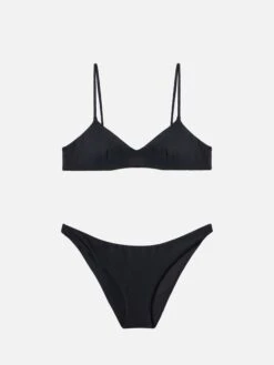 MC2 Saint Barth Bralette Bikini May Elise In Black With Classic Swim Briefs