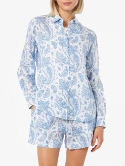 MC2 Saint Barth Woman Paisley Linen Classic Shirt Meredith