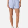 MC2 Saint Barth Meave Seersucker Cotton Pull-up Shorts With Light Blue Striped Print -MC2 Saint Barth Shop UID MEA00200274F WOMAN SHORT PANT SKY SEERSUCKER 01 ec2c43df a7d2 49c1 b8ee fa05381c58c4