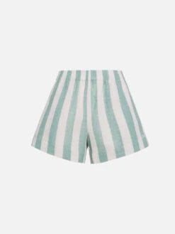 MC2 Saint Barth Meave Cotton Pull Up Shorts With Sage Green Striped Print 11 MC2 Saint Barth Meave Cotton Pull Up Shorts With Sage Green Striped Print -MC2 Saint Barth Shop UID MEA00201019H WOMAN SHORTPANT GREEN LINEN MC2 5