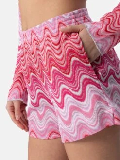 MC2 Saint Barth Woman Rachel Knit Fabric Pull Up Shorts Meave 10 MC2 Saint Barth Woman Rachel Knit Fabric Pull Up Shorts Meave -MC2 Saint Barth Shop UID MEA00202863F WOMAN SHORT PANT PINK 3