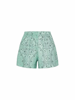 MC2 Saint Barth Meave Linen Pull Up Shorts With Bandanna Print 11 MC2 Saint Barth Meave Linen Pull Up Shorts With Bandanna Print -MC2 Saint Barth Shop UID MEA00205764H WOMAN SHORTPANT GREEN BANDANA 0 4
