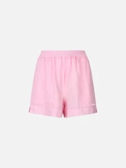 MC2 Saint Barth Woman Pink Linen Pull Up Shorts 9 MC2 Saint Barth Woman Pink Linen Pull Up Shorts -MC2 Saint Barth Shop UID MEA00205834F WOMAN SHORTPANT PINK 20240530102434 1