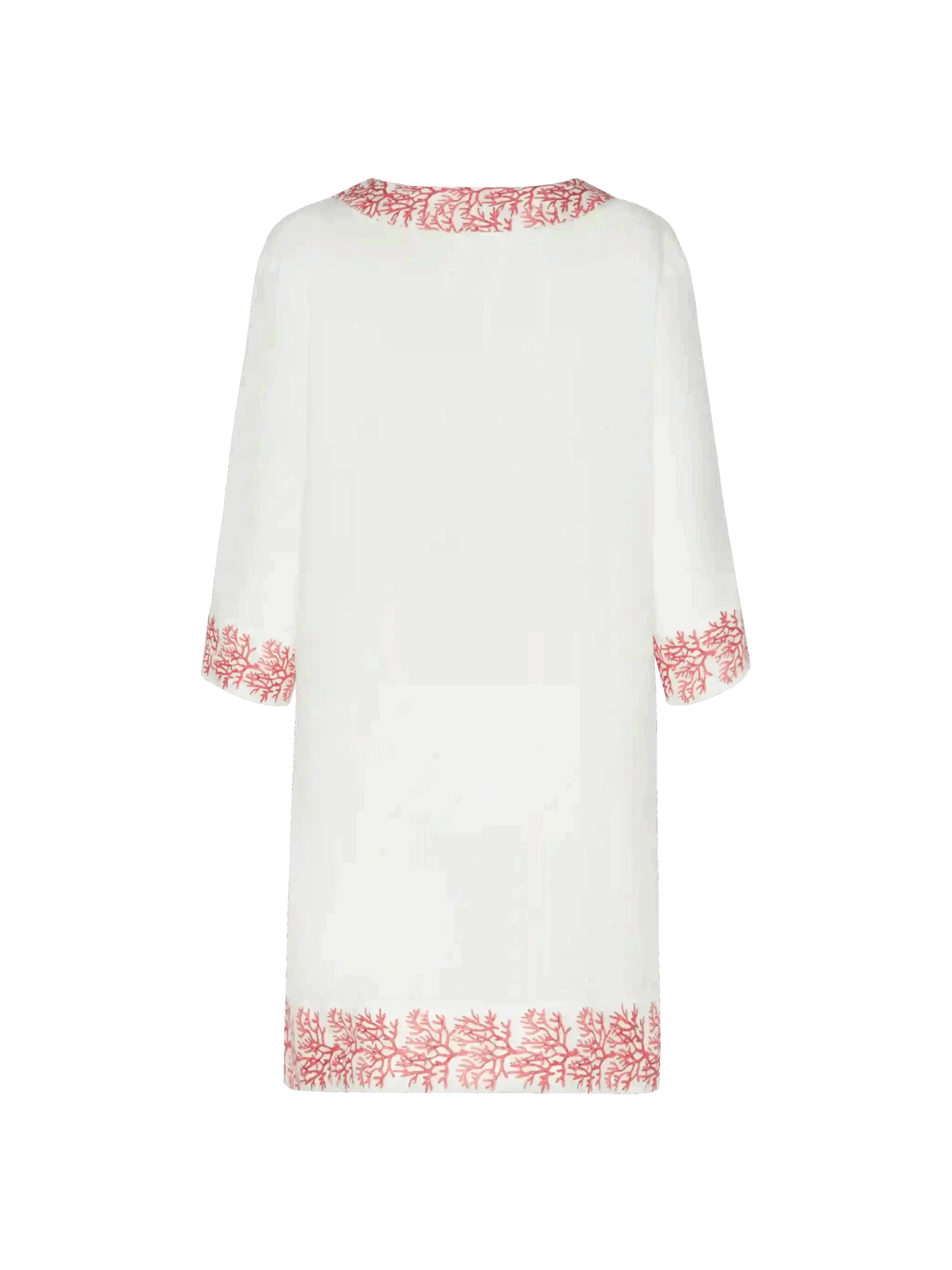 MC2 Saint Barth Macha Linen Tunic Dress With Coral Print 7 MC2 Saint Barth Macha Linen Tunic Dress With Coral Print - Image 5