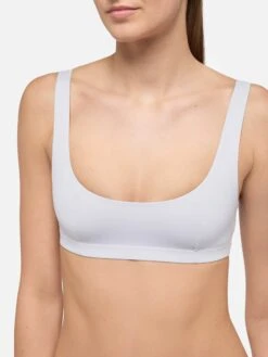 MC2 Saint Barth Afrodite Heatsealed Silver Cheeky Swim Briefs - Minerva Silver Heatsealed Classic Bralette -MC2 Saint Barth Shop UID MINE00101061H WOMAN TOPBIKINI WHITE PLAINCOLOR MC2 2