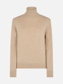 MC2 Saint Barth Woman Beige Cashmere Blend Turtleneck Sweater Moody 9 MC2 Saint Barth Woman Beige Cashmere Blend Turtleneck Sweater Moody -MC2 Saint Barth Shop UID MOD000100045G STBW KNITWEAR BROWN 1