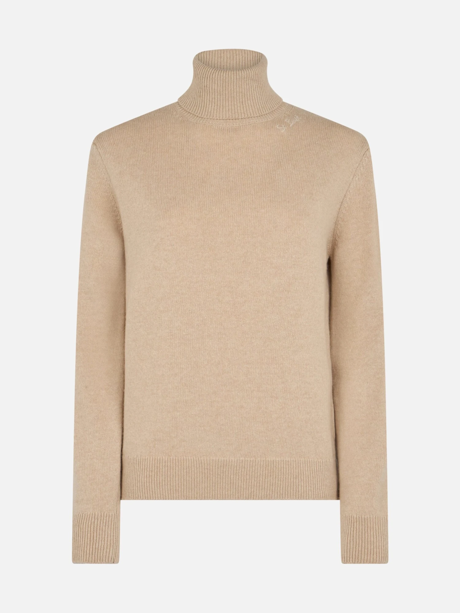 MC2 Saint Barth Woman Beige Cashmere Blend Turtleneck Sweater Moody 6 MC2 Saint Barth Woman Beige Cashmere Blend Turtleneck Sweater Moody - Image 4