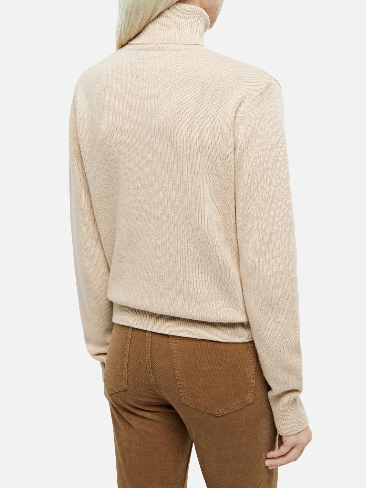 MC2 Saint Barth Woman Beige Cashmere Blend Turtleneck Sweater Moody 5 MC2 Saint Barth Woman Beige Cashmere Blend Turtleneck Sweater Moody - Image 3
