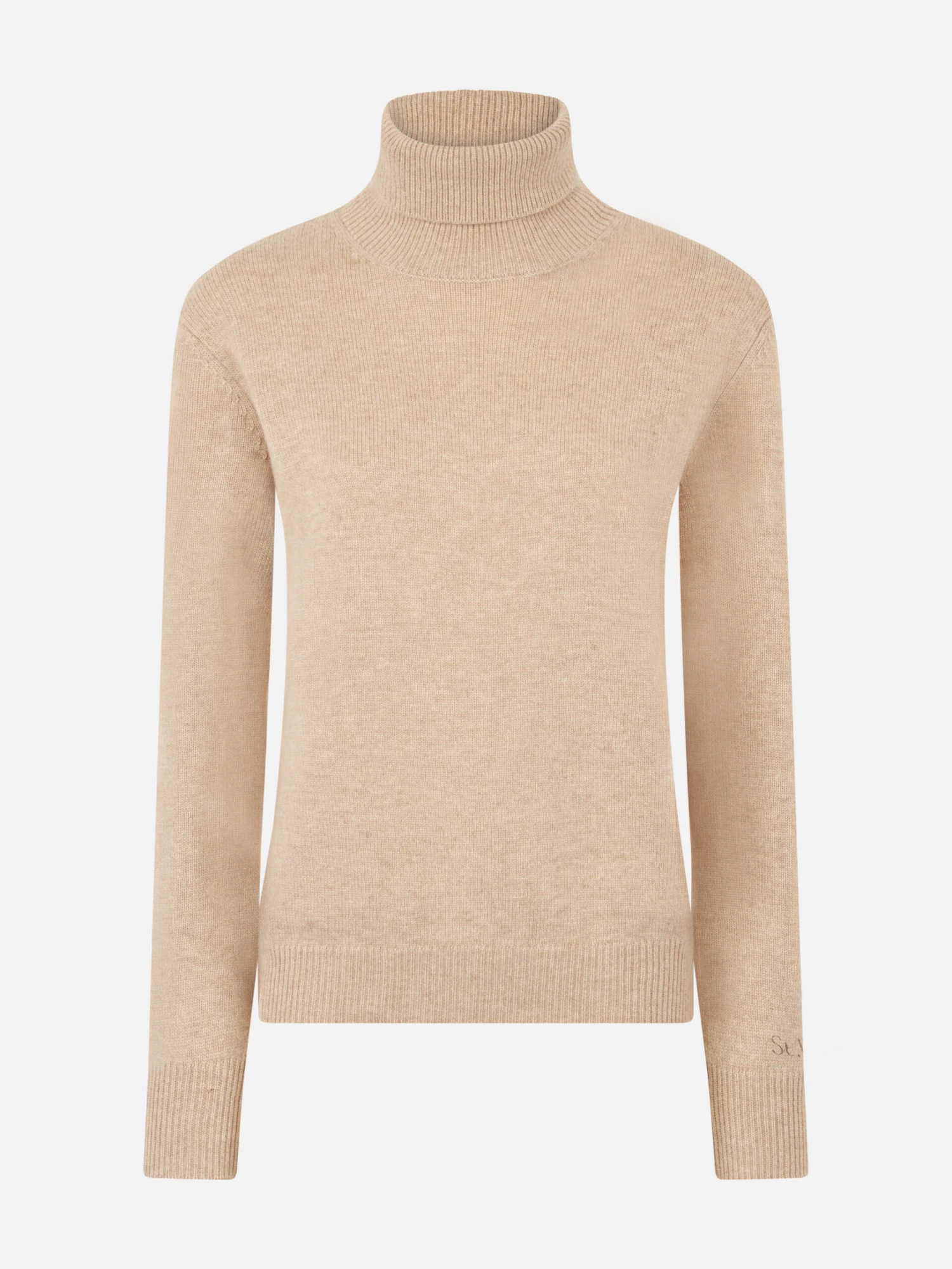 MC2 Saint Barth Woman Beige Pure Cashmere Turtleneck Sweater Moody 6 MC2 Saint Barth Woman Beige Pure Cashmere Turtleneck Sweater Moody - Image 4