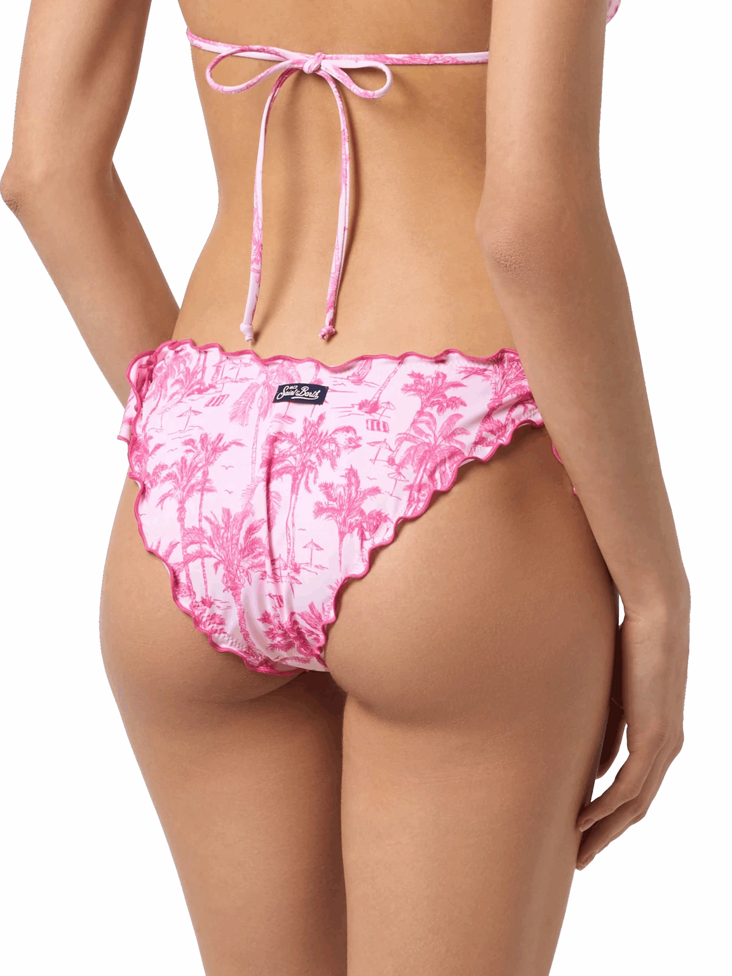 MC2 Saint Barth Woman Toile De Jouy Classic Triangle Bikini Sagittarius Moon 8 MC2 Saint Barth Woman Toile De Jouy Classic Triangle Bikini Sagittarius Moon - Image 6