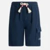 MC2 Saint Barth Boy Navy Blue Linen Bemuda Marseille Jr -MC2 Saint Barth Shop UID MRE000100127F BOY PANT BLUE 1