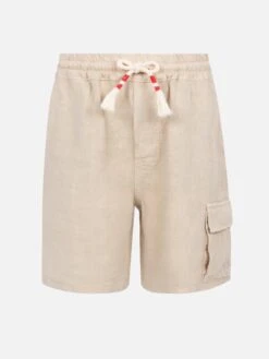 MC2 Saint Barth Marseille Jr Beige Linen Bemuda