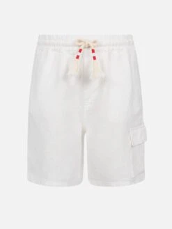 MC2 Saint Barth Marseille Jr White Linen Bemuda