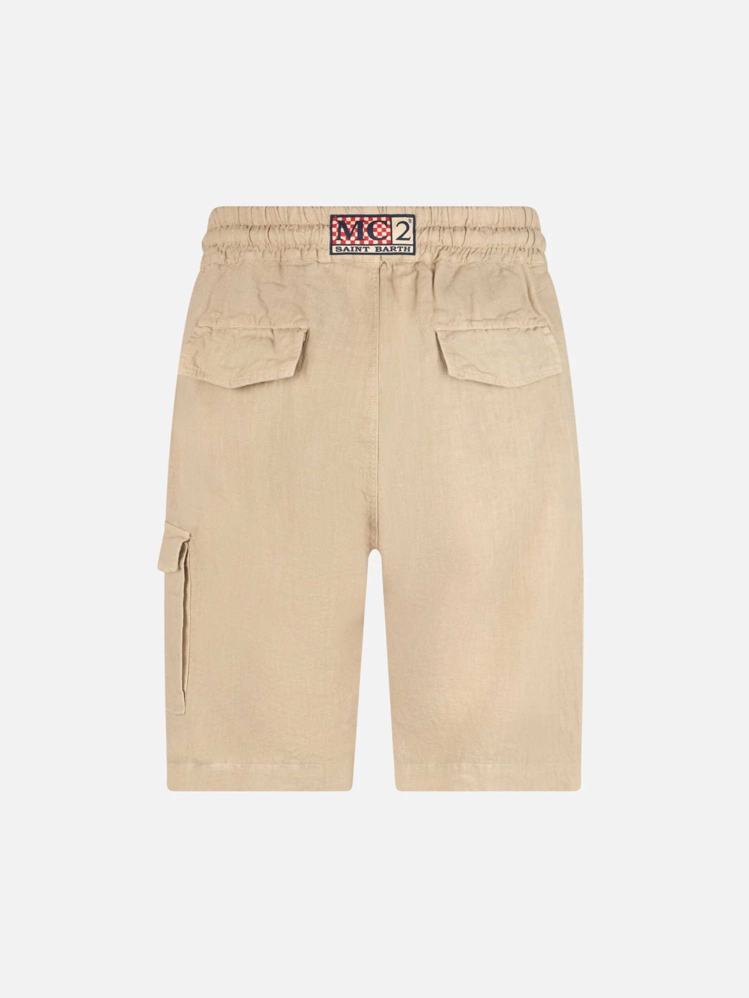 MC2 Saint Barth Man Beige Linen Bermuda Marseille 7 MC2 Saint Barth Man Beige Linen Bermuda Marseille - Image 5
