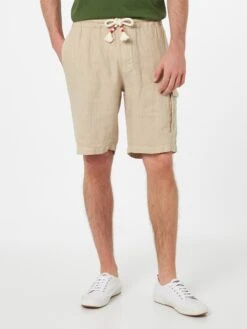 MC2 Saint Barth Man Beige Linen Bermuda Marseille