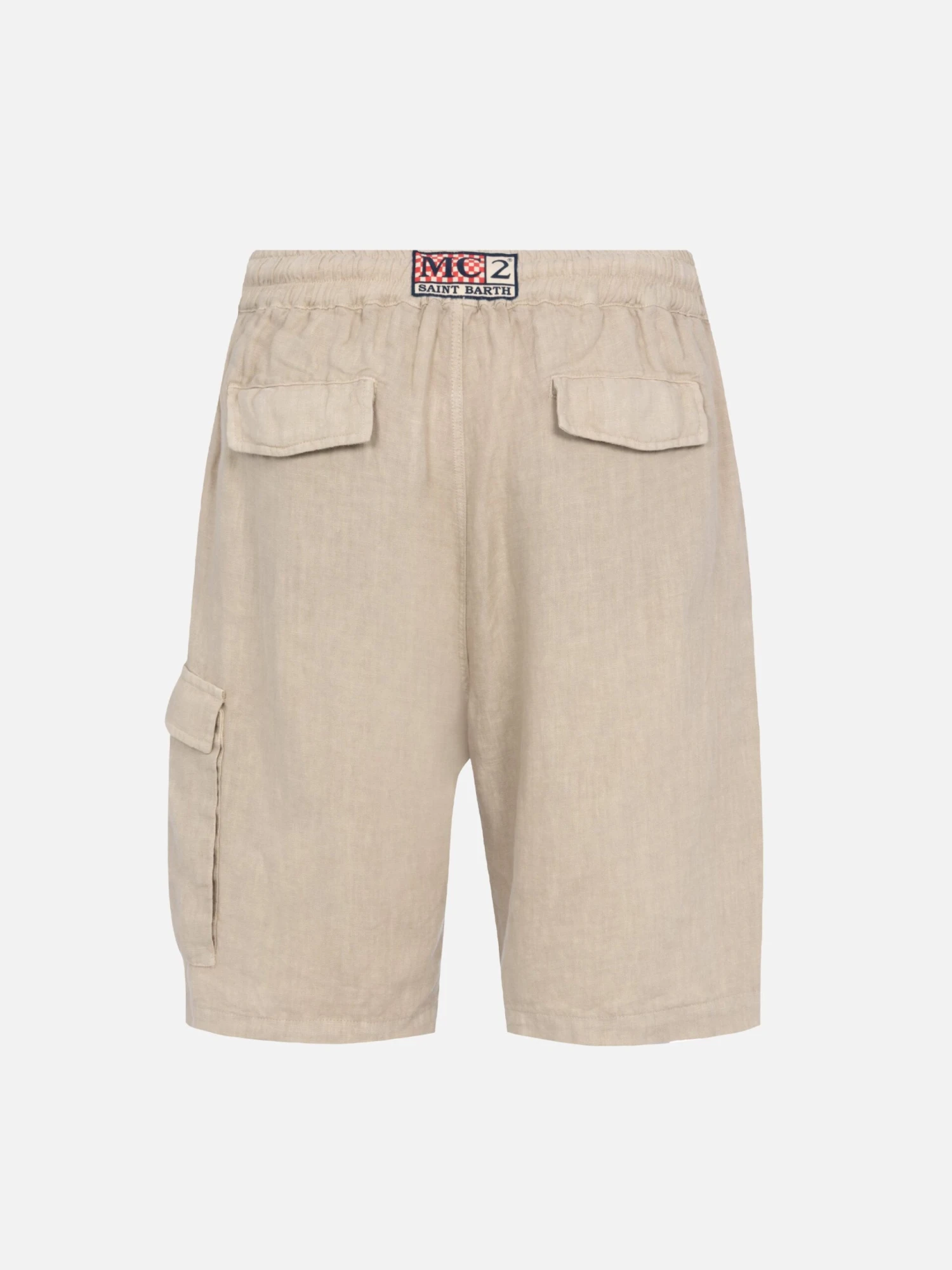 MC2 Saint Barth Beige Linen Bermuda Marseille 7 MC2 Saint Barth Beige Linen Bermuda Marseille - Image 5