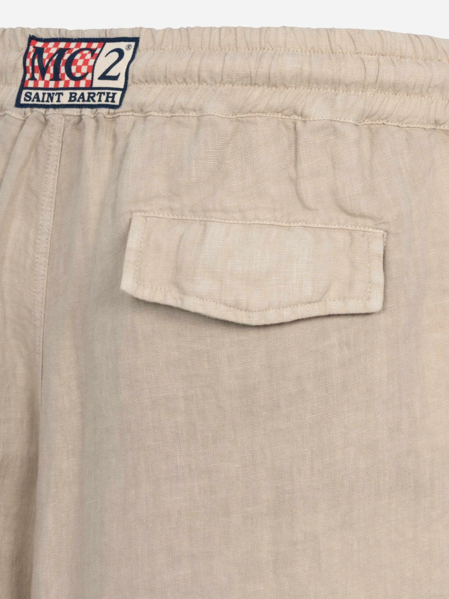 MC2 Saint Barth Beige Linen Bermuda Marseille 8 MC2 Saint Barth Beige Linen Bermuda Marseille - Image 6