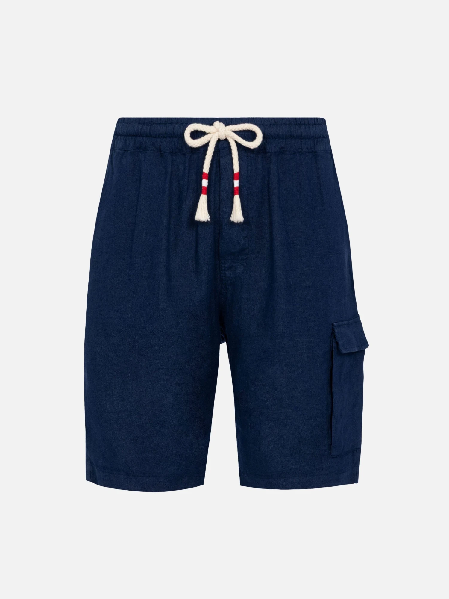 MC2 Saint Barth Navy Blue Linen Bermuda Marseille 6 MC2 Saint Barth Navy Blue Linen Bermuda Marseille - Image 4