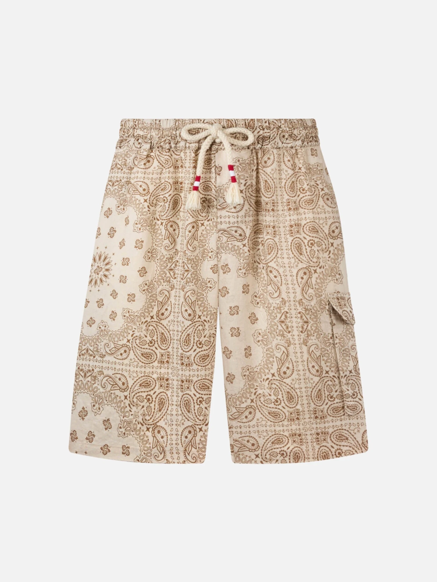 MC2 Saint Barth Man Linen Bermuda Marseille With Bandanna Print 6 MC2 Saint Barth Man Linen Bermuda Marseille With Bandanna Print - Image 4