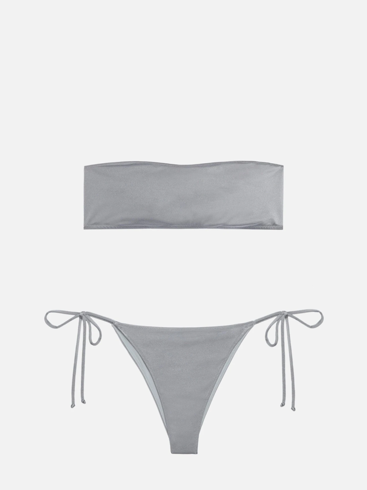 MC2 Saint Barth Bandeau Bikini Rebby Marielle In Shimmer Grey 3 MC2 Saint Barth Bandeau Bikini Rebby Marielle In Shimmer Grey