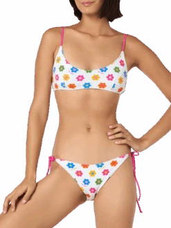 MC2 Saint Barth Woman Terry Bralette Bikini Judy Marielle With Daisy Print -MC2 Saint Barth Shop UID MRL000102077B WOMAN BOTTOM MULTICOLOR 5