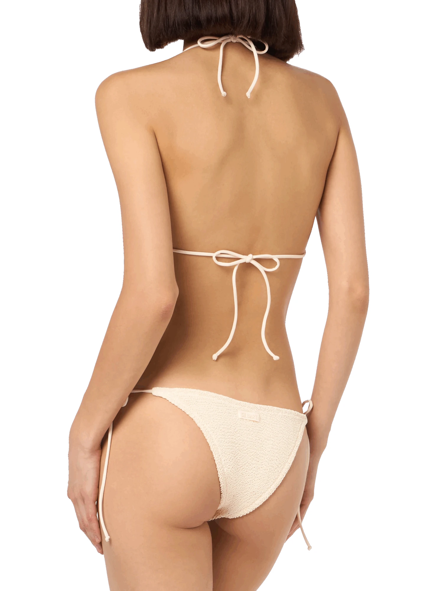 MC2 Saint Barth Woman Cream Crinkle Triangle Bikini Guiana Marielle 6 MC2 Saint Barth Woman Cream Crinkle Triangle Bikini Guiana Marielle - Image 4