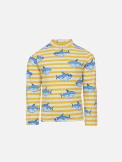 MC2 Saint Barth Boy Printed T-shirt With Long Sleeves | UV PROTECTION