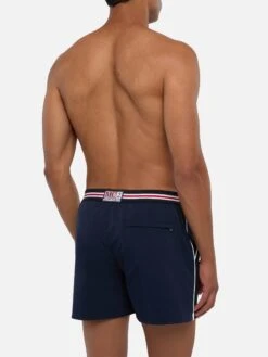 MC2 Saint Barth Navy Blue Fitted Cut Swim Shorts Nad -MC2 Saint Barth Shop UID NAD000200027B MAN SWIMSHORT BLUE MC2 MC2 20250704170012 3