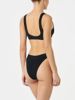 MC2 Saint Barth Black Crinkle Bralette Bikini Naima Elise -MC2 Saint Barth Shop UID NAIM00203179H WOMAN TOP BLACK 6 1b304352 2170 4af4 b686 734be35a237e