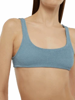 MC2 Saint Barth Avio Blue Lurex Crinkle Classic Bralette Bikini Naima Naomi -MC2 Saint Barth Shop UID NAIM00204473H WOMAN TOPBIKINI SKY 0 0 2