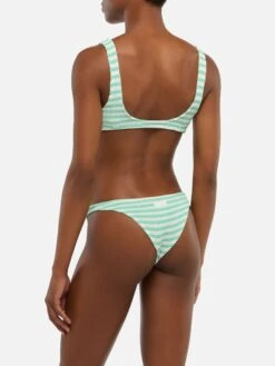 MC2 Saint Barth Crinkle Classic Bralette Top Naima Naomi With Striped Print 10 MC2 Saint Barth Crinkle Classic Bralette Top Naima Naomi With Striped Print -MC2 Saint Barth Shop UID NAIM00206294H WOMAN TOPBIKINI GREEN STRIPES 0 3
