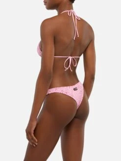 MC2 Saint Barth Nalu Cheekiest Swim Briefs With Bandanna Print - Nilly Classic Triangle Top With Bandanna Print -MC2 Saint Barth Shop UID NAL000104300H WOMAN BOTTOMBIKINI PINK BANDANNA MC2 3