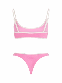 MC2 Saint Barth Woman Terry Bralette Bikini Judy Naomi With Piping -MC2 Saint Barth Shop UID NAO000510004F WOMAN BOTTOM PINK 2