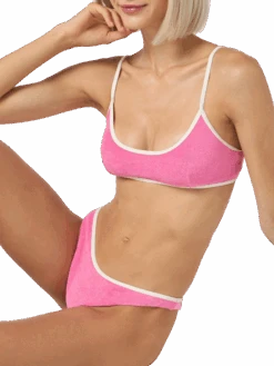 MC2 Saint Barth Woman Terry Bralette Bikini Judy Naomi With Piping -MC2 Saint Barth Shop UID NAO000510004F WOMAN BOTTOM PINK 5