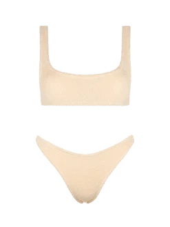 MC2 Saint Barth Bralette Bikini Naima Naomi In Beige Crinkle