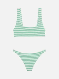 MC2 Saint Barth Crinkle Classic Bralette Top Naima Naomi With Striped Print