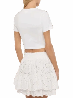 MC2 Saint Barth Nives Cotton T-shirt With Gossip $ Shopping Embroidery -MC2 Saint Barth Shop UID NIV000106016H WOMAN T SHIRT WHITE 0 0 20250415113500 3