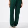MC2 Saint Barth Woman British Green Cotton Fleece Jogger Pants Odalys