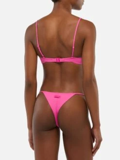 MC2 Saint Barth Scooped Bralette Bikini Paloma Jodene In Fuchsia With Cheeky Swim Briefs -MC2 Saint Barth Shop UID PALO00100142H WOMAN TOPBIKINI PINK PLAIN.COLOR MC2 3