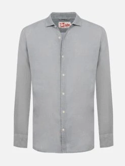 MC2 Saint Barth Grey Linen Shirt Pamplona -MC2 Saint Barth Shop UID PAMP00100309H MAN SHIRT GREY 20250315084127 04