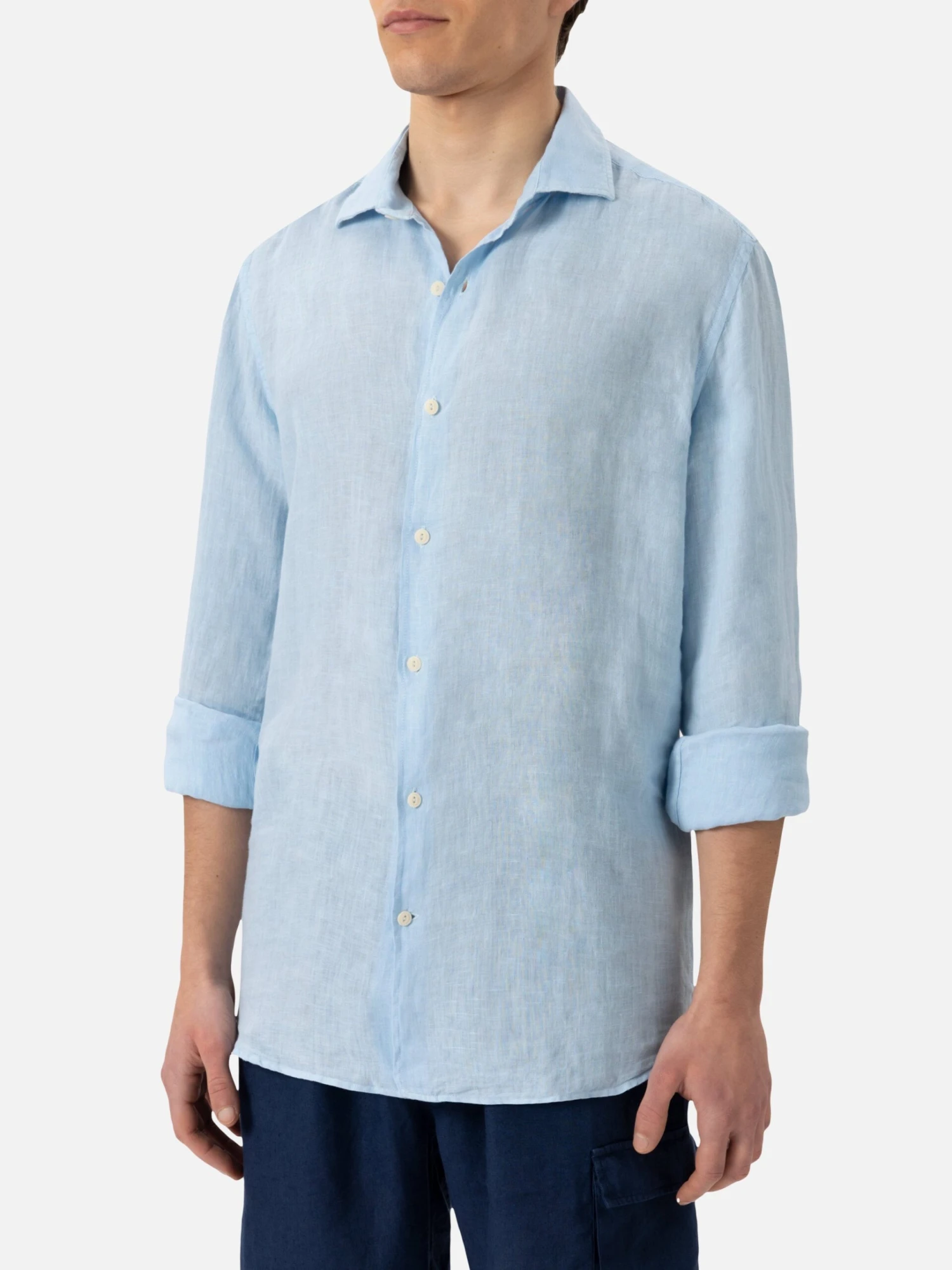 MC2 Saint Barth Light Blue Linen Shirt Pamplona 3 MC2 Saint Barth Light Blue Linen Shirt Pamplona