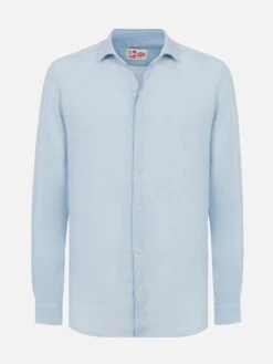 MC2 Saint Barth Light Blue Linen Shirt Pamplona 9 MC2 Saint Barth Light Blue Linen Shirt Pamplona -MC2 Saint Barth Shop UID PAMP00100318H MAN SHIRT BLUE 20250315084127 04