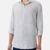 MC2 Saint Barth Stone Grey Linen Shirt Pamplona -MC2 Saint Barth Shop UID PAMP00100322H MAN SHIRT GREY 20250304171944 01